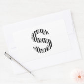 LETTER Sバーコード最初のイニシャルバーコードパターン 長方形シール (封筒)