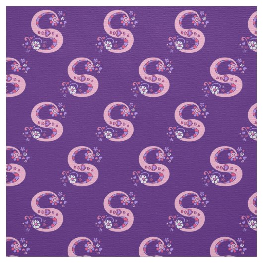 Letter Sモノグラム加飾文字カスタム布 ファブリック (見本)