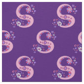 Letter Sモノグラム加飾文字カスタム布 ファブリック (クローズアップ)