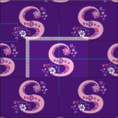 Letter Sモノグラム加飾文字カスタム布 ファブリック (タイル)