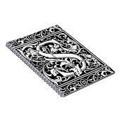 Letter S中世モノグラムアールヌーボー ノートブック (右側)