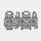 Letter S中世モノグラムアールヌーボー フェイバーボックス (折り畳みなし)