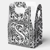 Letter S中世モノグラムアールヌーボー フェイバーボックス (オープン)