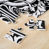 Letter S中世モノグラムヴィンテージイニシャル ジグソーパズル (側面)