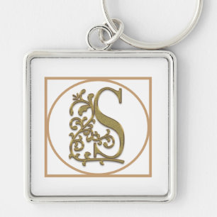 LETTER S MONOGRAM美しい結婚ホームギフト キーホルダー