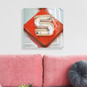 Letter S Neon Canvas Print キャンバスプリント (インサイチュ (リビング))