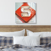 Letter S Neon Canvas Print キャンバスプリント (インサイチュ (寝室))