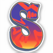 Letter S -  Night Sky シール (正面)