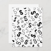 Letter S pattern ノートカード (正面/裏面)