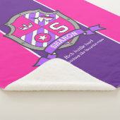 Letter S Sharonの名前はピンクの紫のユニコーンを意味する シェルパブランケット (3/4)