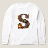 Letter S Thanksgiving turkey style gift  トライブレンドＴシャツ (デザイン正面)