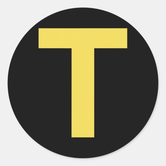 Letter TおもしろいチップムンクグループマッチングハロウィーンCos ラウンドシール (正面)