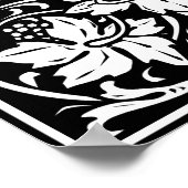 Letter T中世モノグラムヴィンテージイニシャル ポスター (角)