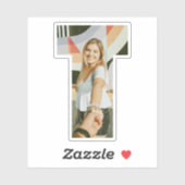 Letter T Alphabet & Photo Custom-Cut Vinyl Sticker シール (シート)