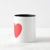 Letter T Heart - Valentine Initial Love Design マグカップ (中央)