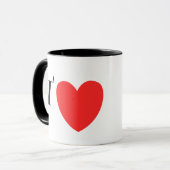 Letter T Heart - Valentine Initial Love Design マグカップ (正面左)