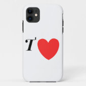 Letter T Heart - Valentine Initial Love Design Case-Mate iPhoneケース (裏面)