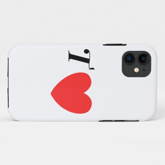 Letter T Heart - Valentine Initial Love Design Case-Mate iPhoneケース (裏面(横))