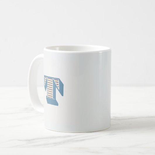 Letter "T" Monogram コーヒーマグカップ (正面左)