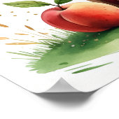 Letter T Peach Fairy Poster Chinese Alphabet Art ポスター (角)