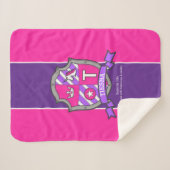 Letter T Tieshaの名前はピンクの紫のユニコーンを意味する シェルパブランケット (正面(横))