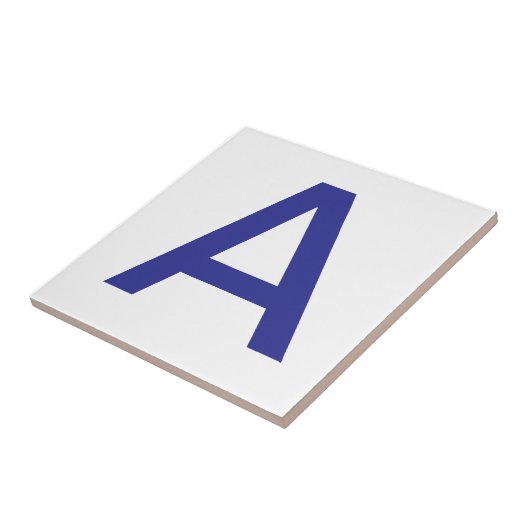 Letter Tiles - Blue on white タイル (側面)