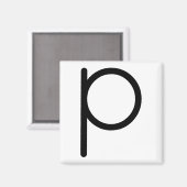Letter Title "p"マグネット マグネット (正面/裏面)
