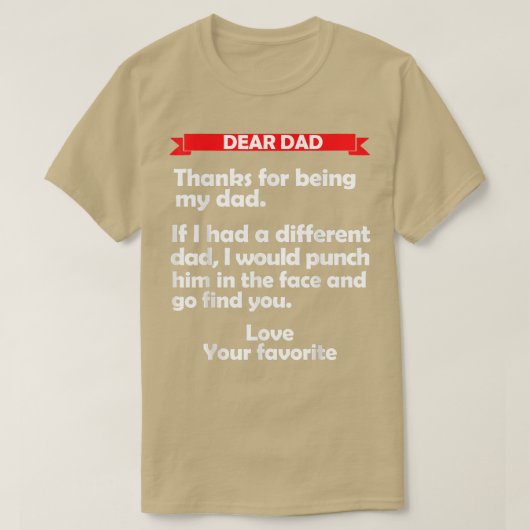 Letter to Dad  Tシャツ (デザイン正面)