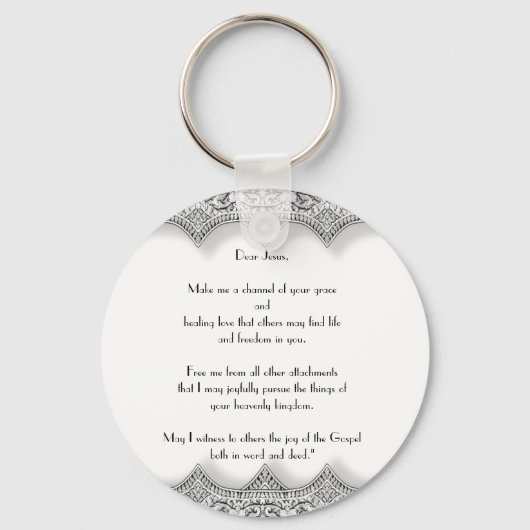 “Letter to Jesus” Round Keychain キーホルダー (正面)