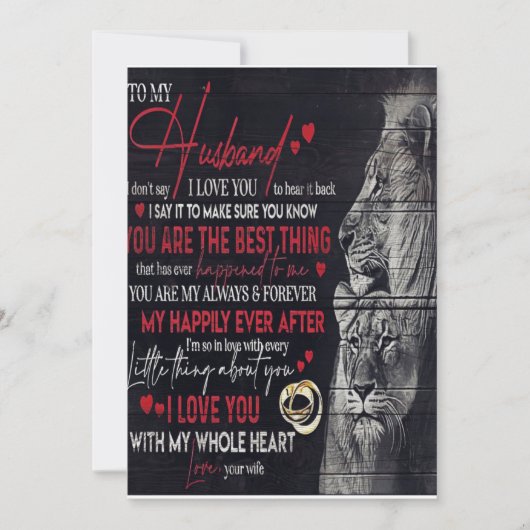 Letter To My Husband, Cute Family Gift シーズンカード (正面)