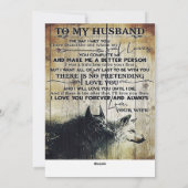 Letter To My Husband, Cute Family Gift シーズンカード (裏面)