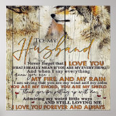 Letter To My Husband , Lovely Quotes Gift ポスター (正面)