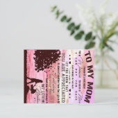 Letter To My Mom | Letter To Family 案内ポストカード (スタンド正面)