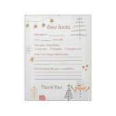 Letter to Santa - 北欧風クリスマスのぬくもり ノートパッド (回転)
