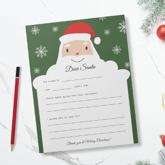 Letter to Santa - 陽気なスマイル ノートパッド
