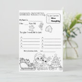 Letter to Santa Coloring Page 招待状 (スタンド正面)