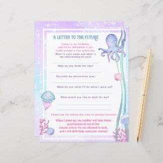 "Letter to the Future" game for a magical birthdау