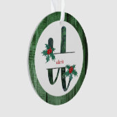 *~* Letter U 素朴 Christmas PHOTO Wood AP44 オーナメント (正面)