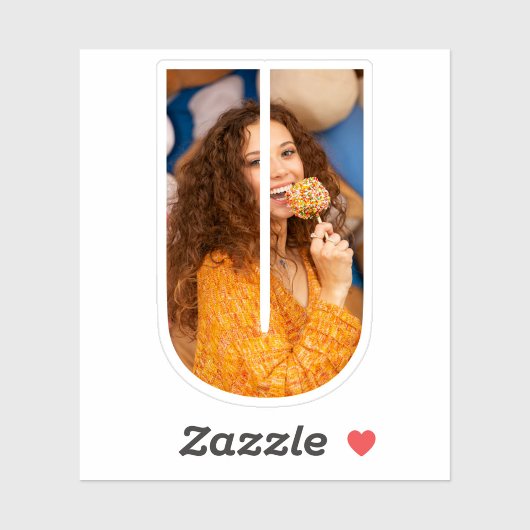 Letter U Alphabet & Photo Custom-Cut Vinyl Sticker シール