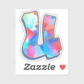 Letter U -  Color Mix シール (シート)