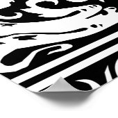 Letter V中世モノグラムヴィンテージイニシャル ポスター (角)