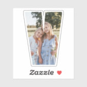 Letter V Alphabet & Photo Custom-Cut Vinyl Sticker シール (シート)