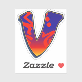 Letter V - Night Sky シール