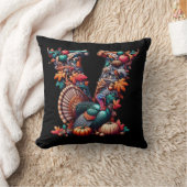Letter V Thanksgiving turkey style gift  クッション (ブランケット)