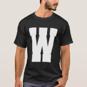 Letter W Capital Alphabet Tシャツ (正面)