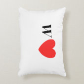 Letter W Heart - Valentine Initial Love Design アクセントクッション (正面(垂直))