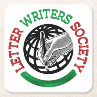 Letter Writers Societyコースター スクエアペーパーコースター