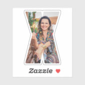 Letter X Alphabet & Photo Custom-Cut Vinyl Sticker シール (シート)