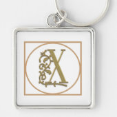 LETTER X MONOGRAM美しい結婚ホームギフト キーホルダー (正面)