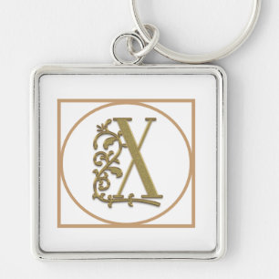 LETTER X MONOGRAM美しい結婚ホームギフト キーホルダー